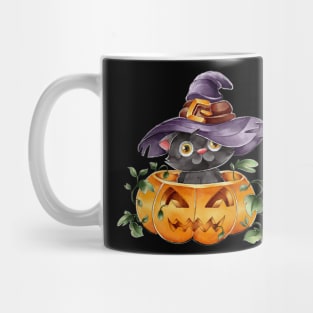 Halloween black cat Mug